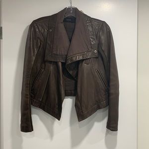 Veda max classic leather jacket in size P (0-2)